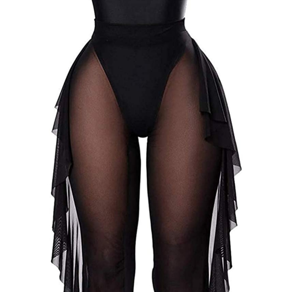 Black sheet swimsuit cover up